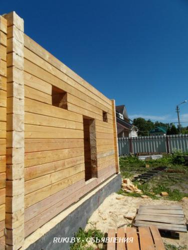 Строительство срубов из кругляка и профиированного бруса. Витебская область, Браслав
